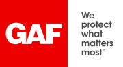 GAF premium roofing shingles logo and moto "We protect what matters most"